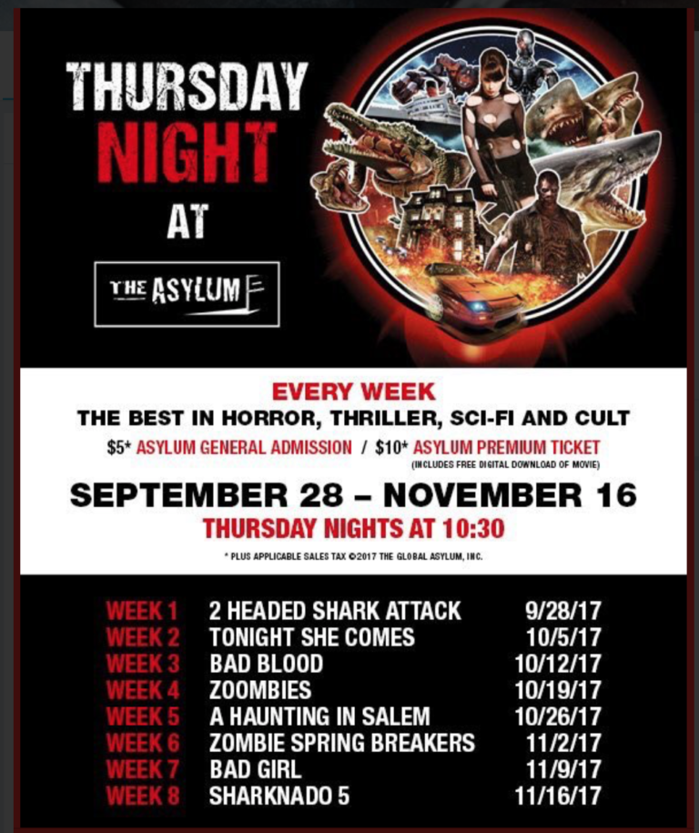 I’m spending Thursday Nights at the Asylum