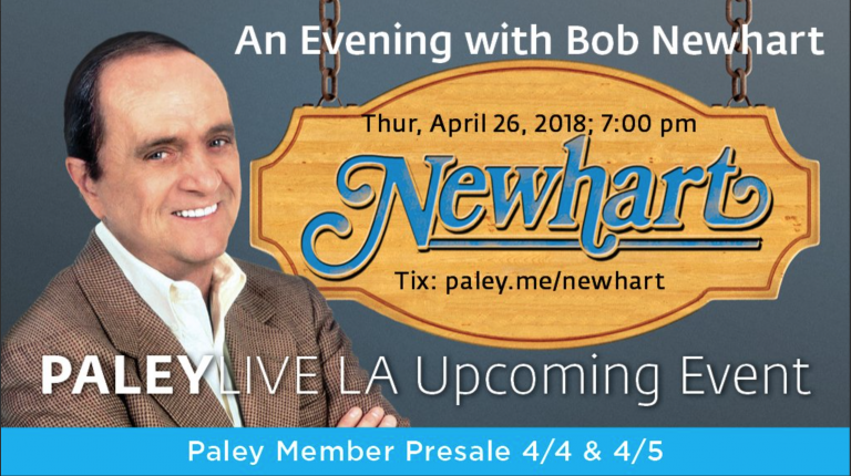 Bob Newhart is coming to the Paley Center