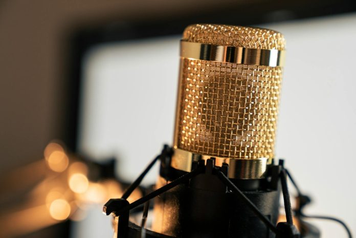 image-112 Golden Condenser Microphone in Close Up Photography